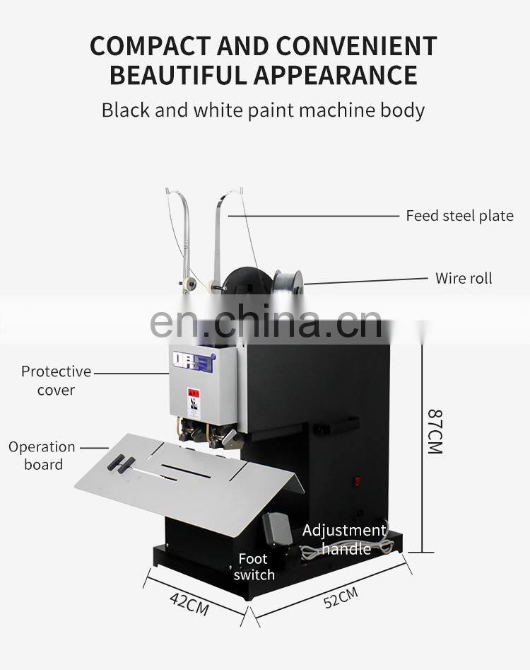 Double-heads wire binding machine for netbooks