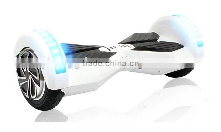 2015 latest christmas gift 8inch two Wheel self balance scooter With blue tooth and remoter led light