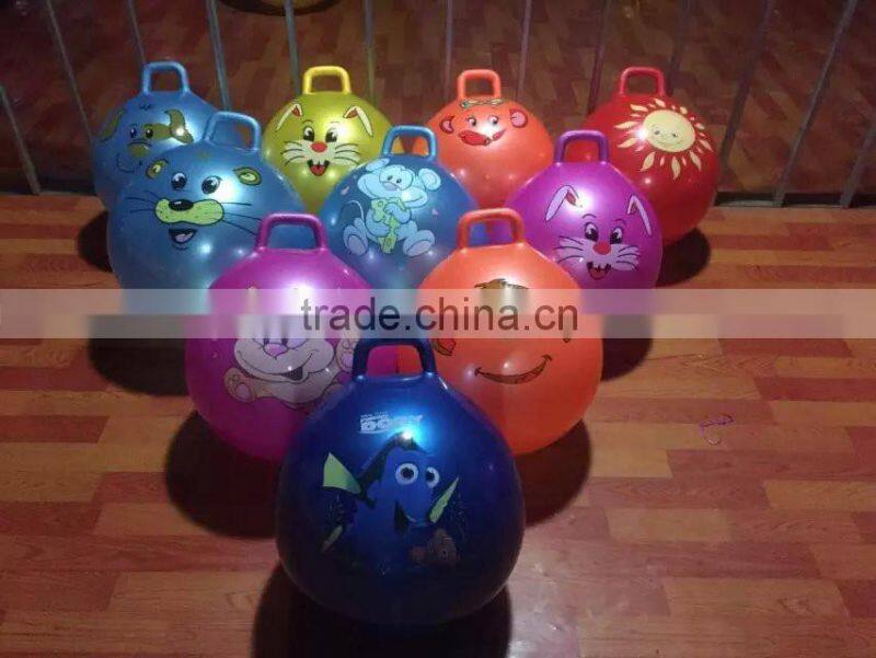 colorful Jumpping ball ,Bounce Ball With Handle/Hop Ball