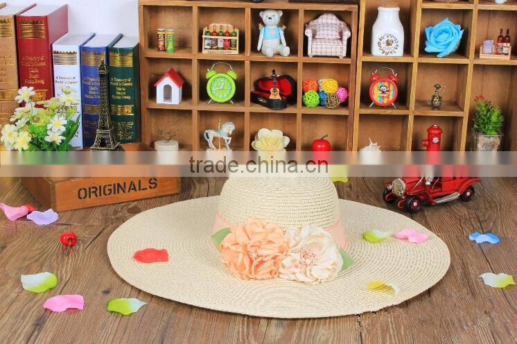Summer Beach Wide Brim Straw Hat Women's Summer Fashion Straw Hat