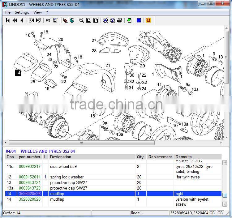 mudflap 3526020526 3526020527 spare part for Linde forklift truck 352