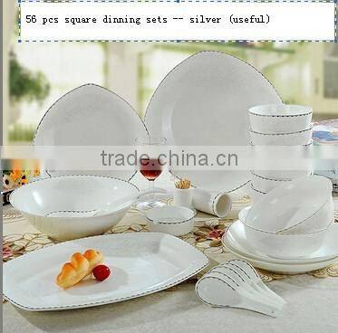56 pcs cheap dinner plates for home