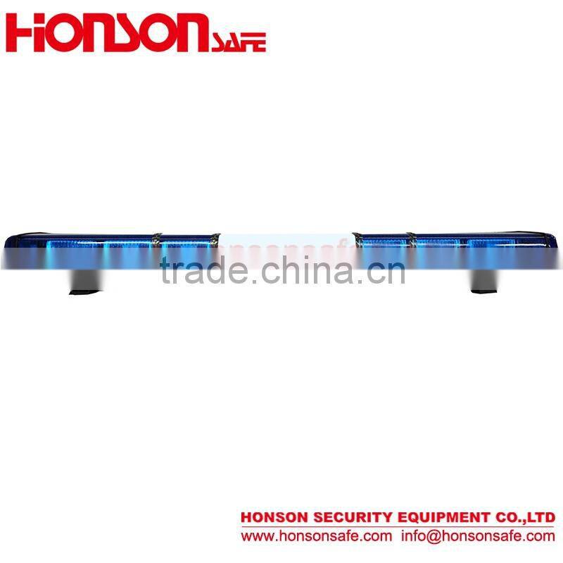 led warning lightbar 47'' Hot sell DC12V 24V Low-Profile vehicle warning police lightbar with speaker HS8130