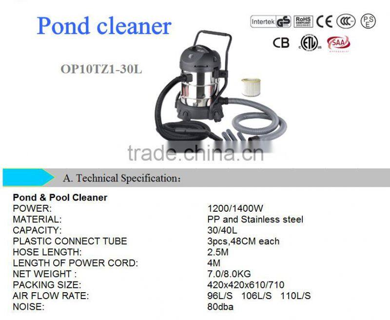 wet and dry pond pool water filtration vacuum cleaner 30L