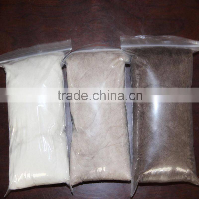 light grey colour cashmere fiber 26mm-38mm