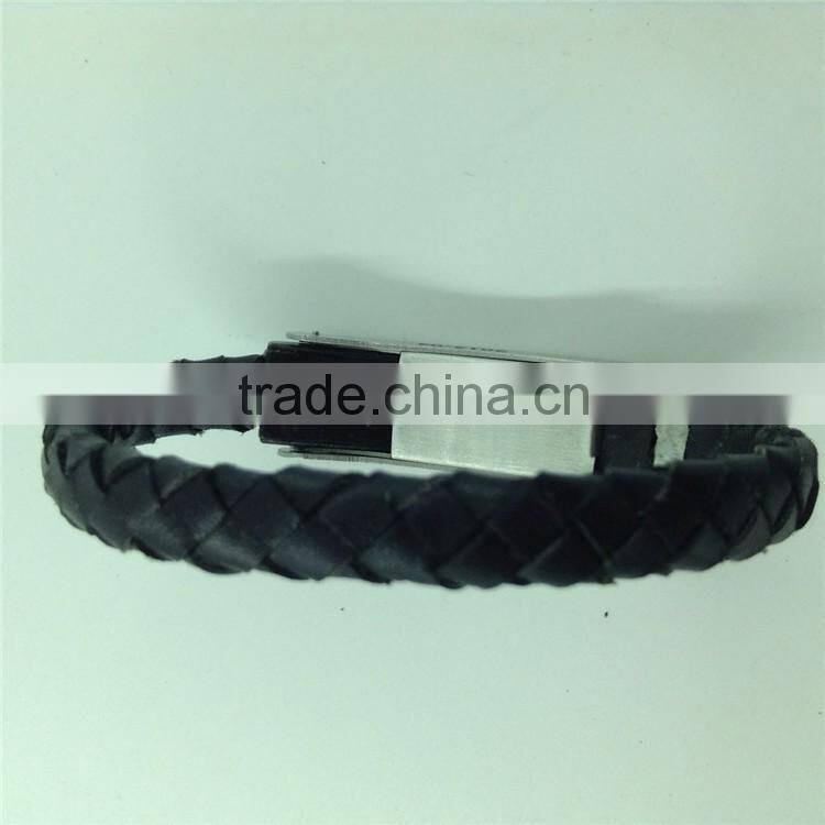 Alibaba wholesale china stylish bracelet usb cable pu leather bracelet usb cable for iphone and micro