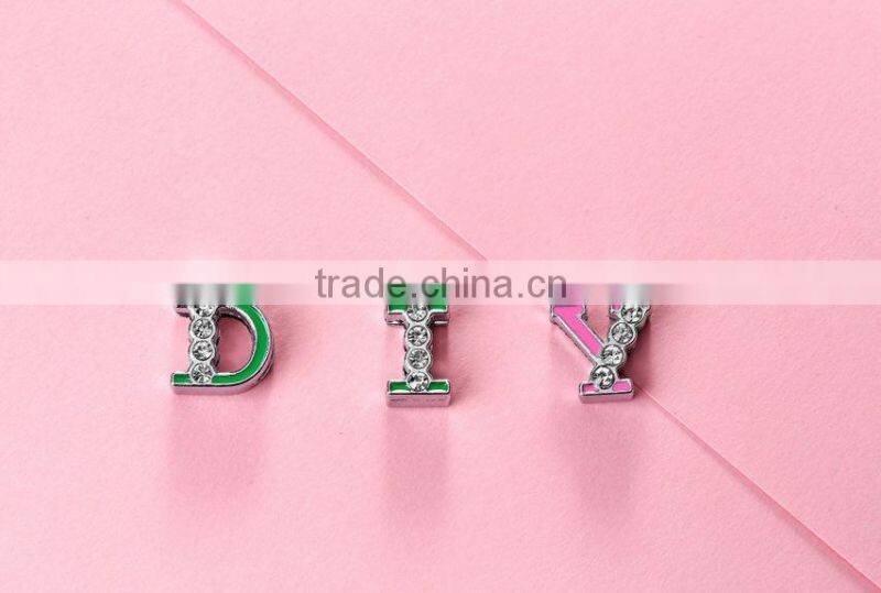 Zinc Alloy Cartoon Enamel Slide Charm 8mm inner Width Wholesale