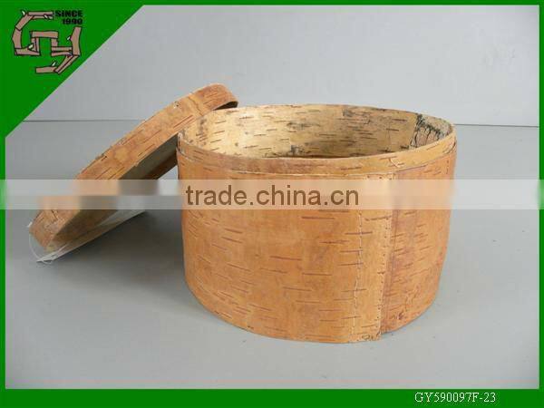 hand made birch bark square natural wooden box