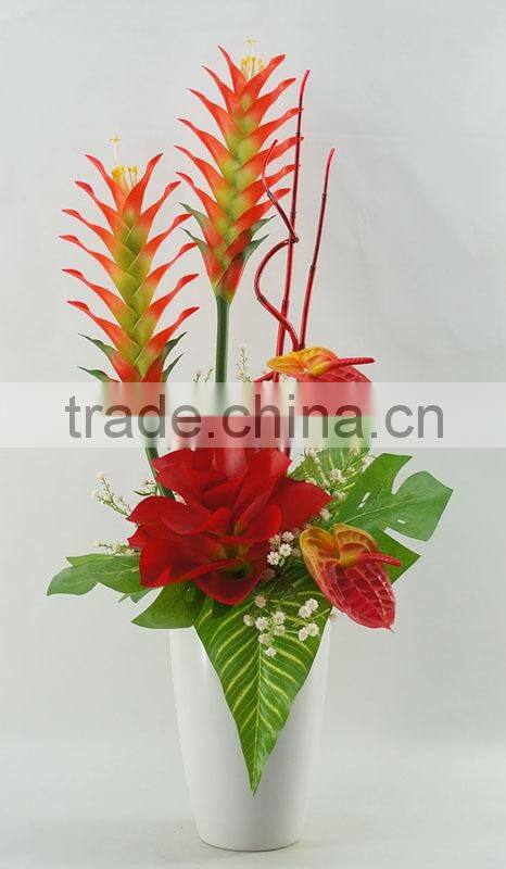 High quality indoor home decor artificial flower arrangements/artificial flowers China