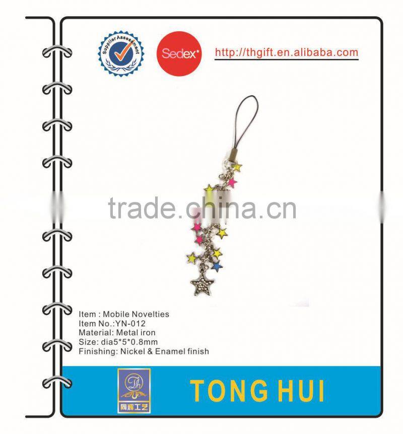 Die cut enamel Metal Enamel Mobile Charm