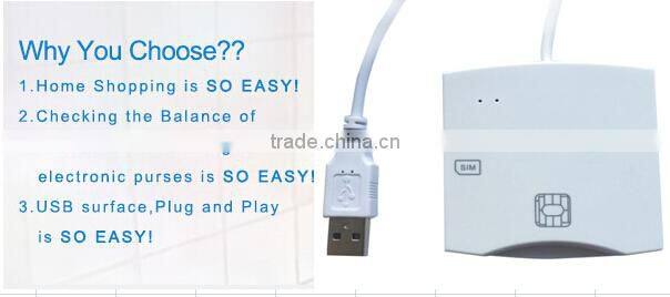 Smart Card Reader Sim Slot Portable USB Card Reader