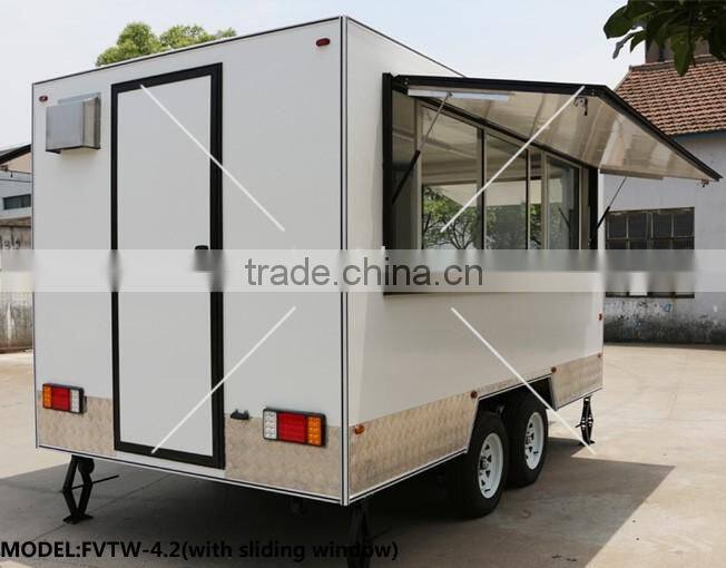 Big wheels mobile kitchen trailer,catering trailer,mobile food trailer design