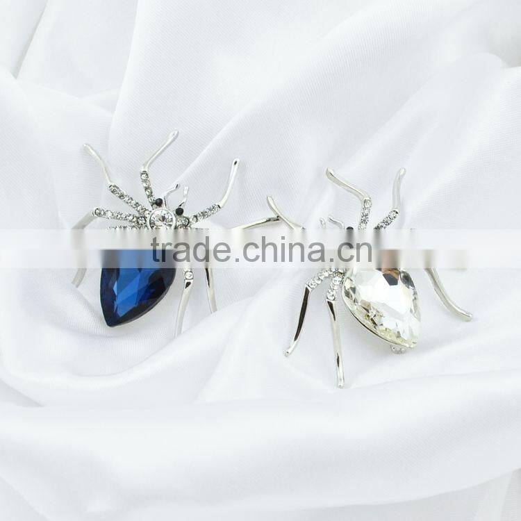 Upscale Jewelry Zircon Diamond Brooch Alloy Spider Personalized Jewelry Wholesale Clothing