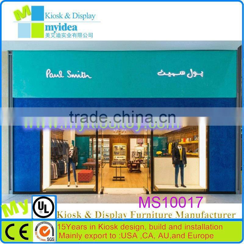 2014 globle best hot sale retail clothing store furniture / clothing shop interior design / clothes shop design