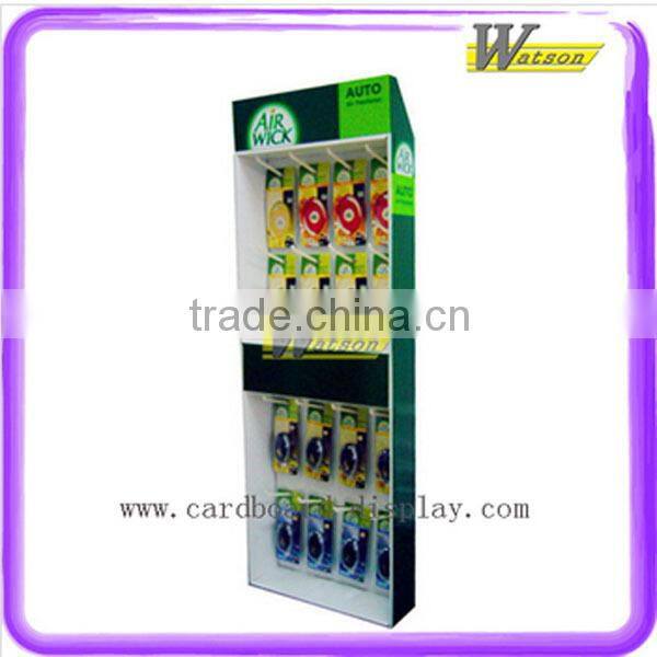 Easy assembled promotion cardboard triangle cardboard hook display stand for candy