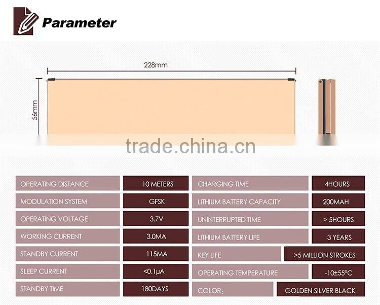 Aluminum alloy foldable Bluetooth keyboard for smartphones and tablets