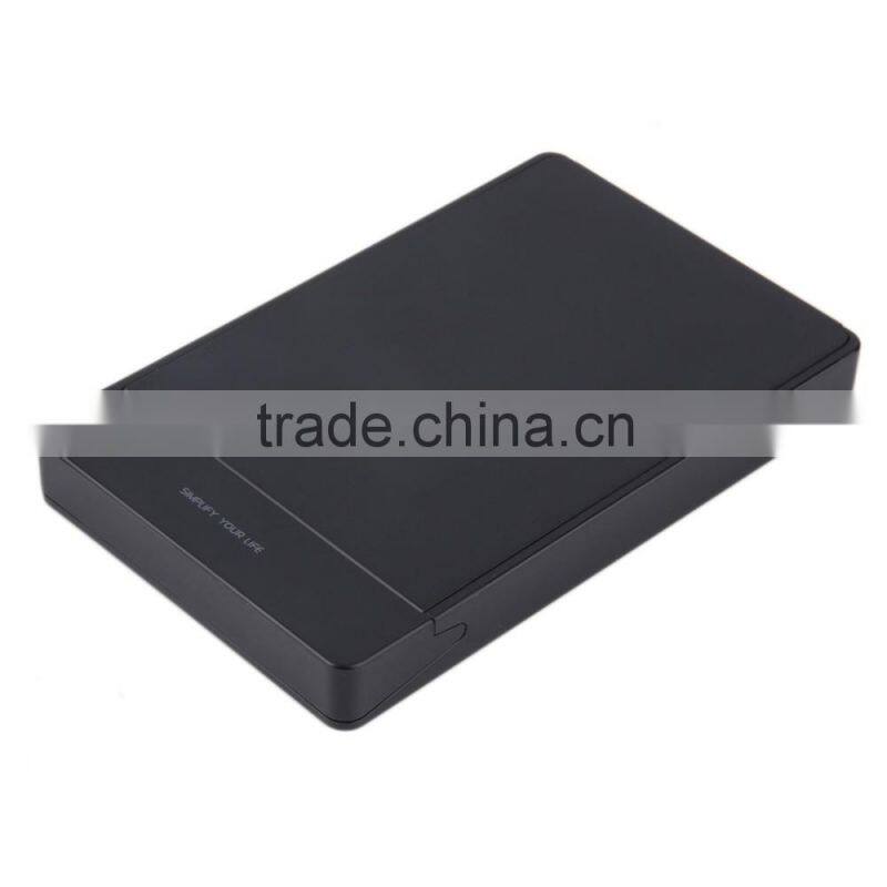 Tool-Free USB 2.0 SATA HDD SSD Enclosure HDD External 2.5'' Case Mobile Box For 2.5 inch SATA HDD SSD Drive Black