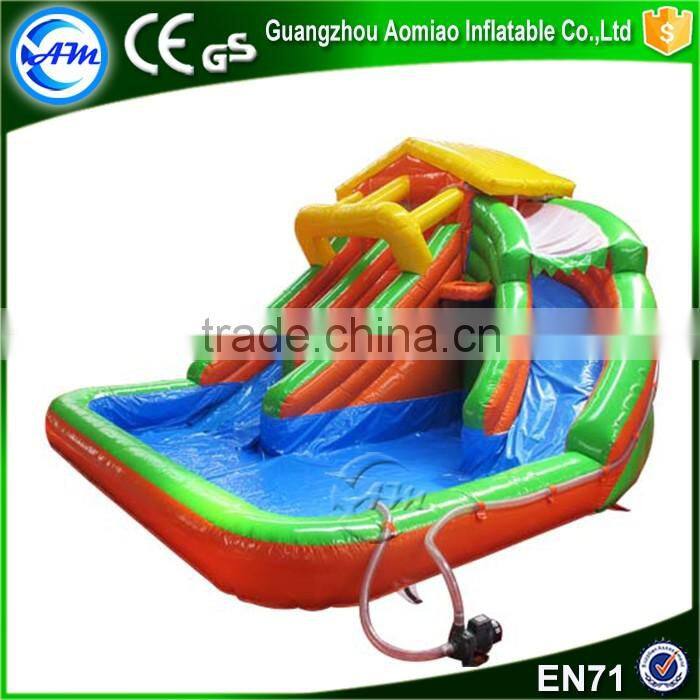 Hot in summer funny giant inflatable pool slide for adult