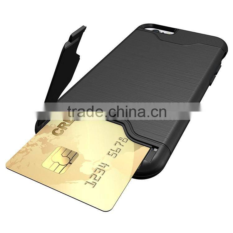 2016 case with card slots and standing function Wonderful Hard Shockproof Heavy Duty Armor Case for iphone 6 case