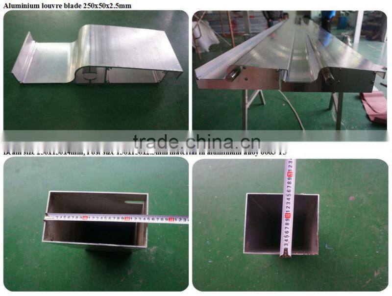 sun shading airfoil blade aluminium roof louvres