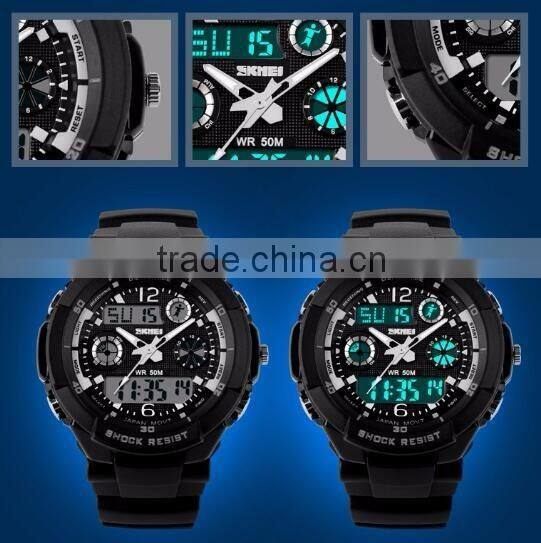 2016 Outdoor Sport Water Resistant Digital LED Quartz Watches Bezel Japan Movt Chrongograph Electronic Wrist Sports Watch
