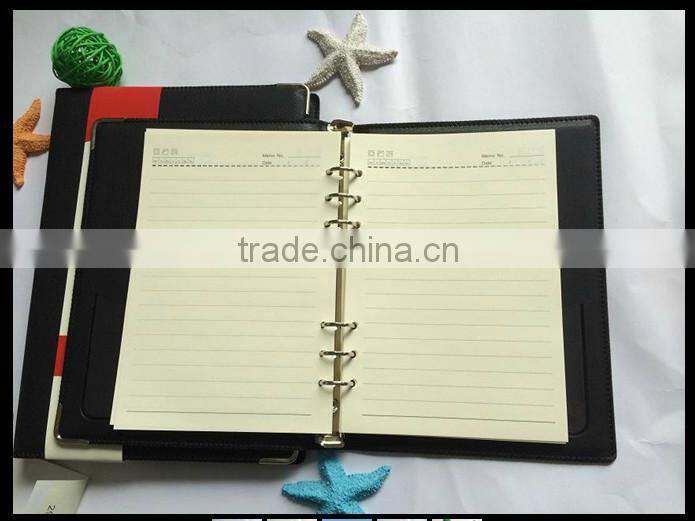 PU leather notebook with pen holder