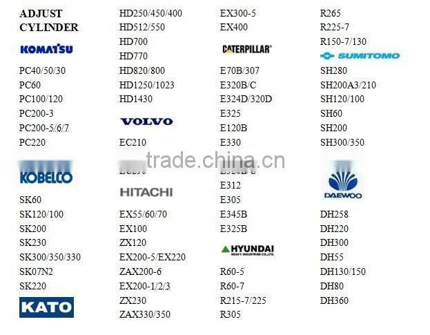 Deawoo excavator spare pare track adjuster oil cylinder DH55 DH220 DH258