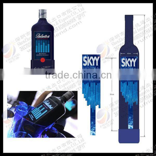 EL flashing label , EL wine bottle sticker , beer label