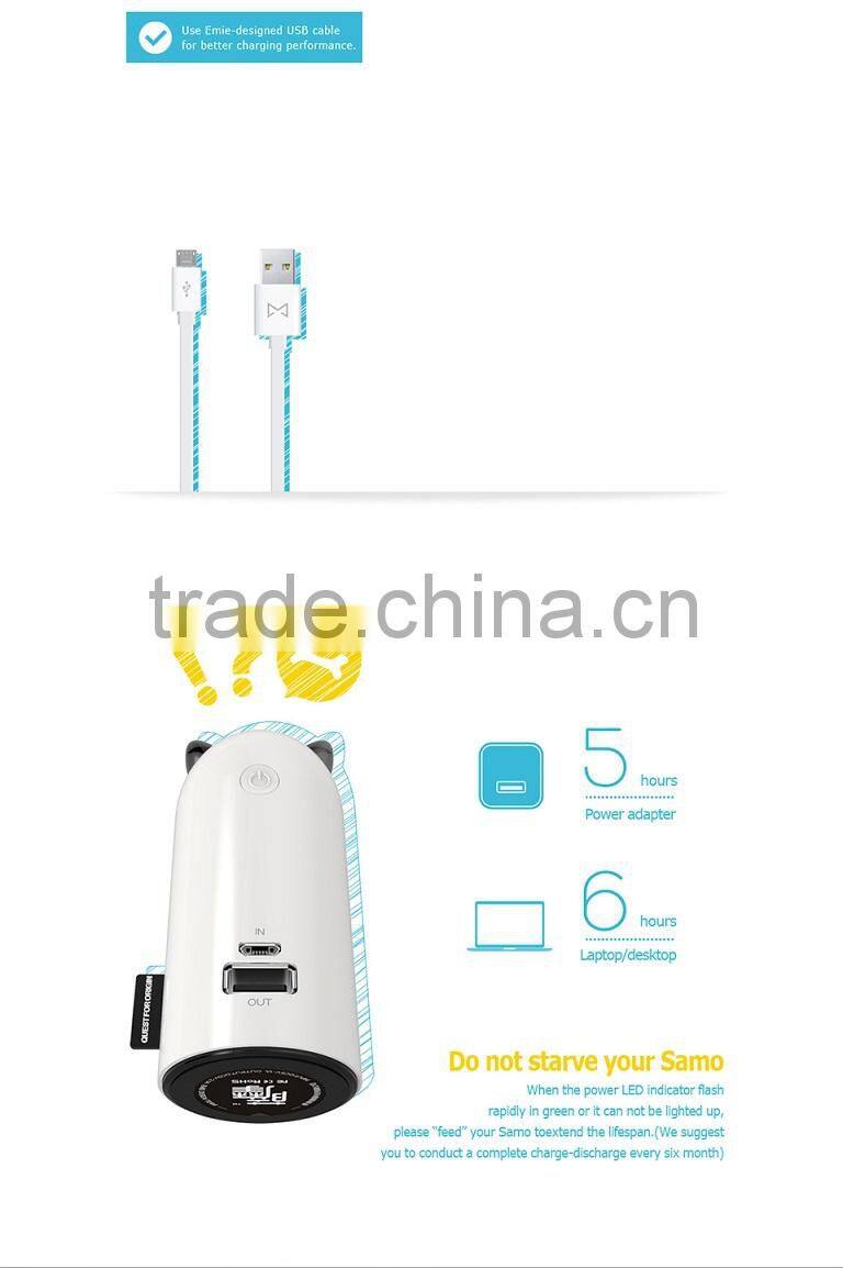 Fashion emie 5200 mah lcd power bank for iphone 6 plus