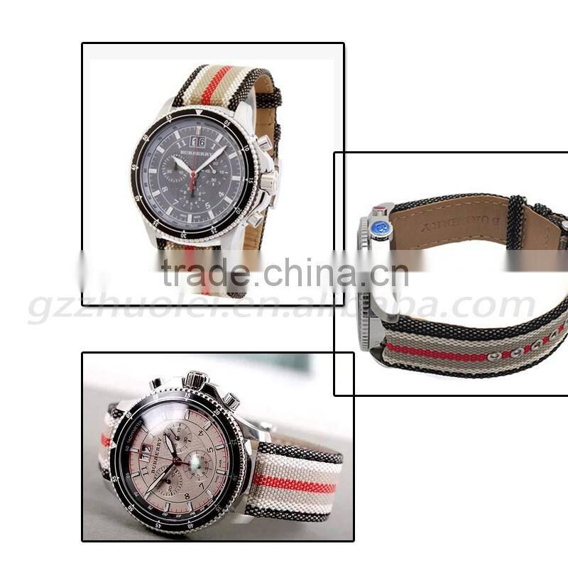China Wholesale Custom Fashion Customize logo printing Nato Nylon Watchband 22mm