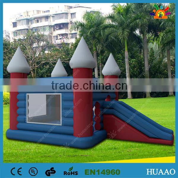 2015 inflatable bouncy castle with water slide