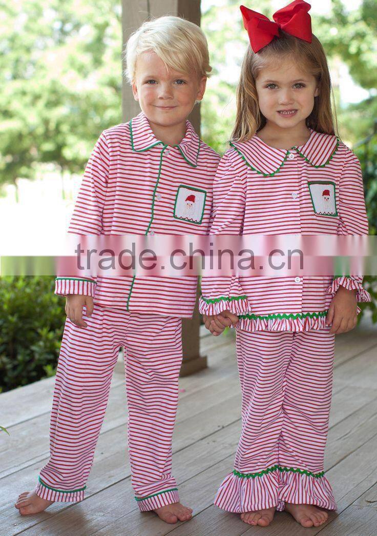 2015Children Clothing Set,Fashionable pink stripe pajama Design,Printed Kids Pajamas Set