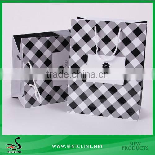Sinicline Designed Luxury Jewelry Paper Packing Bag with glossy finish