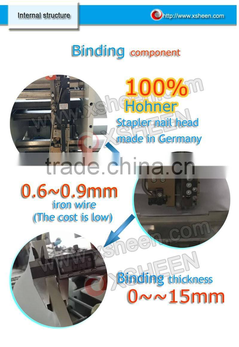 Automatic paper cheque book finishing machine