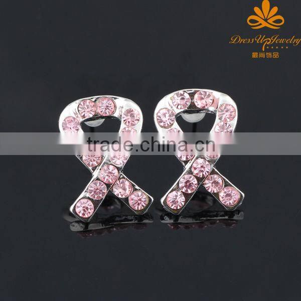 Jewelry earrings promotional red ribbon silver earring