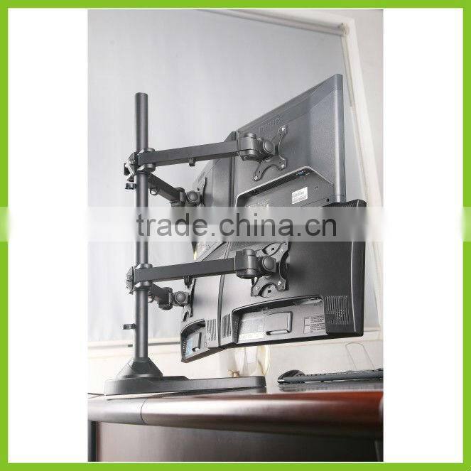 Desktop 24 Inch Screen Mount Quad LCD Swivel Monitor Stand