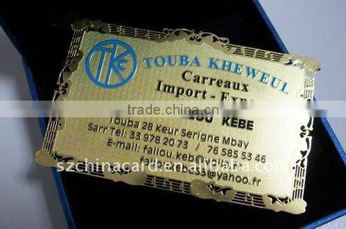 China manufacturer high quality Durable Nice Brushed blank cheap metal business cards