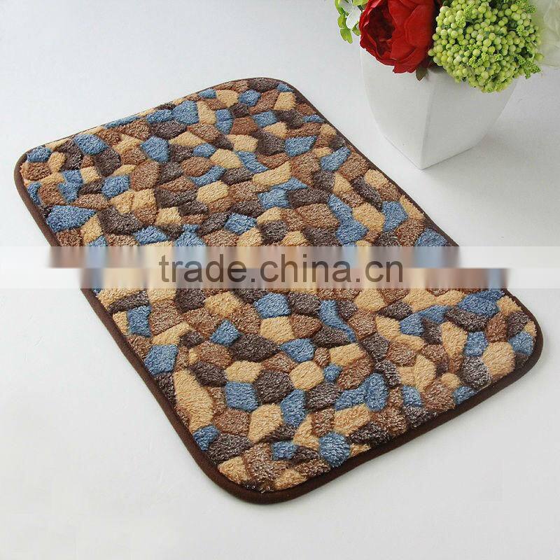 coral fleece floor mat door mat with anti slip base
