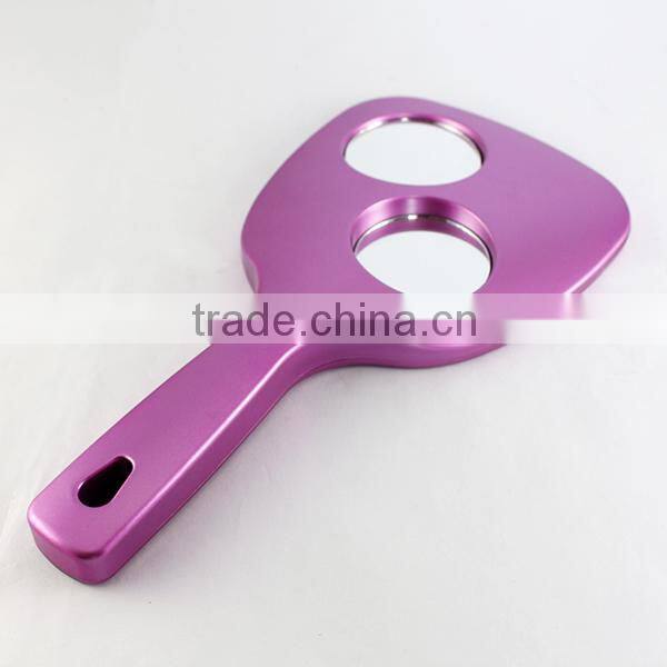 square plastic decorative handheld magnifier mirror
