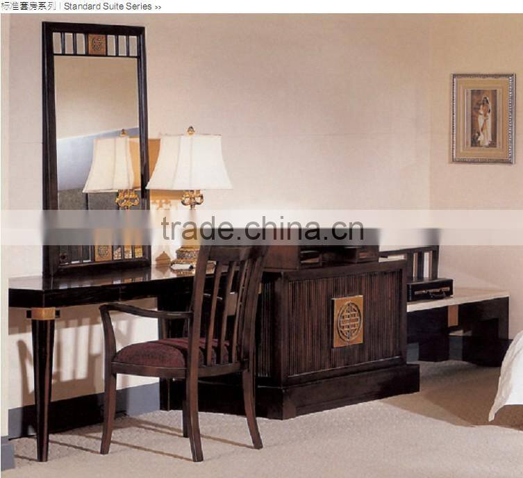 Modern Young Style MDF Veneer finished Hotel Room Standard size Low budget High Quality Hotel Furniture ZP-KF14A