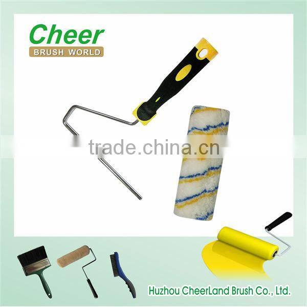 pattern paint roller rubber paint roller with paint roller handle/paint roller handle