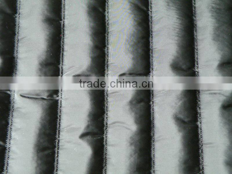 Winter thermal padding cotton stripe quilted embroidery fabric