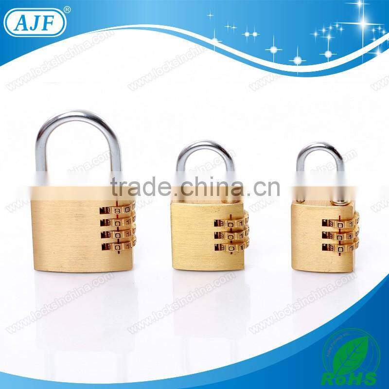 AJF 60mm protection 4 numbers solid brass combination padlock