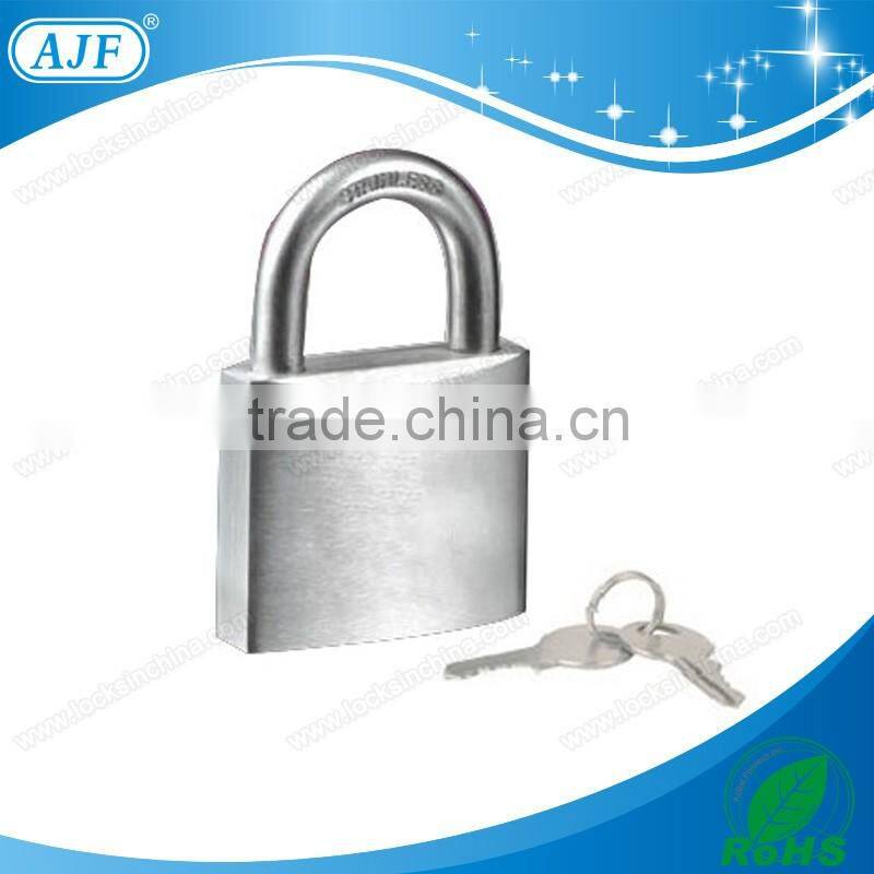 AJF 70mm stainless steel discus padlock with high quality and hardened steel for cabinet lock