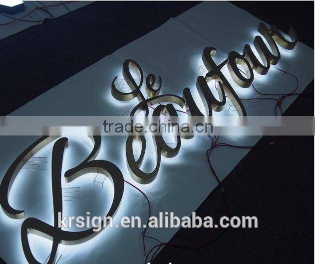 Custom Wall back Lighted LED Alphabet Letter Backlit 3D Sign