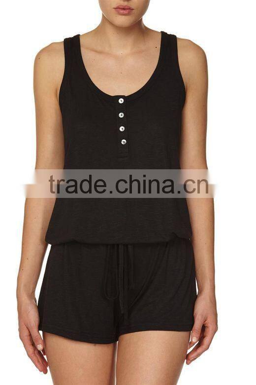 2015 new fashion sleeveless women short floral playsuit