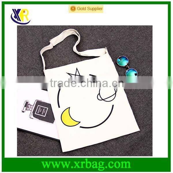 Fashion natural color cotton shoulder tote bag