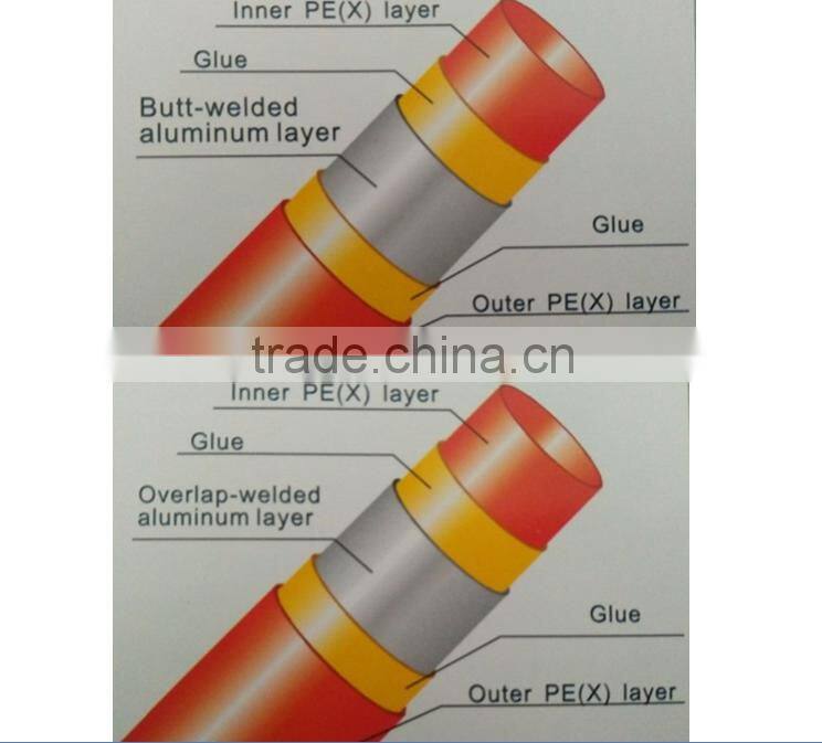 Flexible tee pex al pex pipe and fittings brass connector