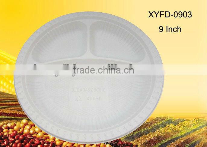 ecofriendly disposable compartment plastic plate
