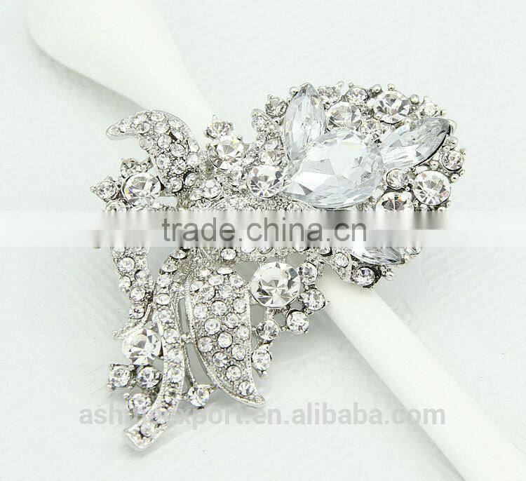 Bridal exuisite noble bulk crystal rhinestone brooch/handmade rhinestone brooch